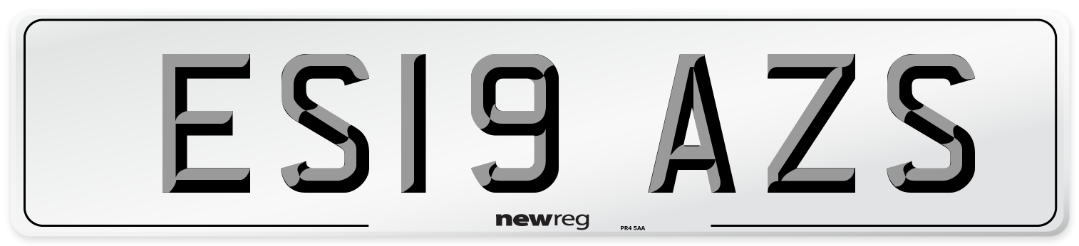 ES19 AZS Number Plate from New Reg
